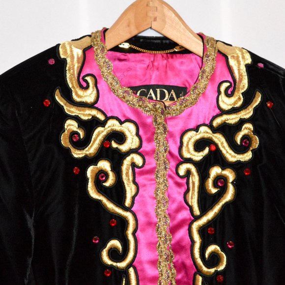 🛍️ $150 Escada Velvet Jacket size M - Picture 2 of 8